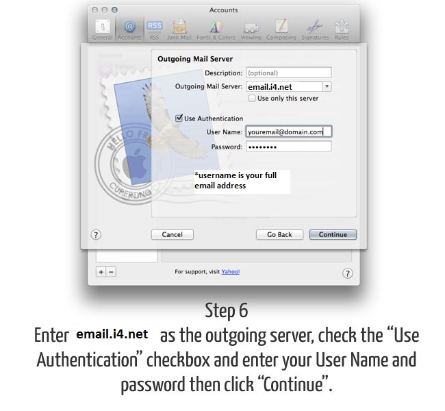 email set up on macmail