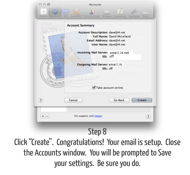 email set up on macmail